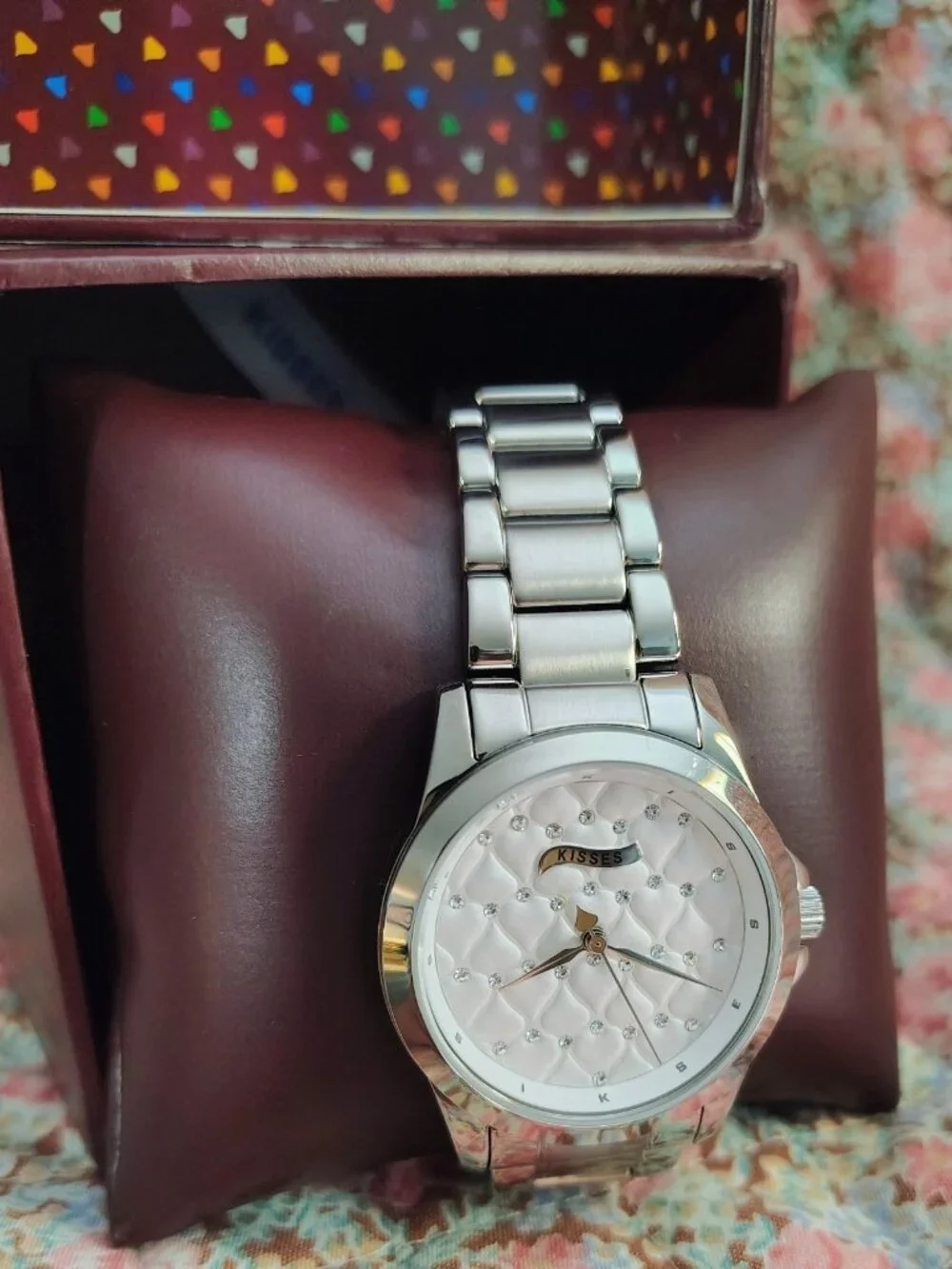NWT NIB Hershey Kisses Silver Stainless Steel Watch MSRP 140